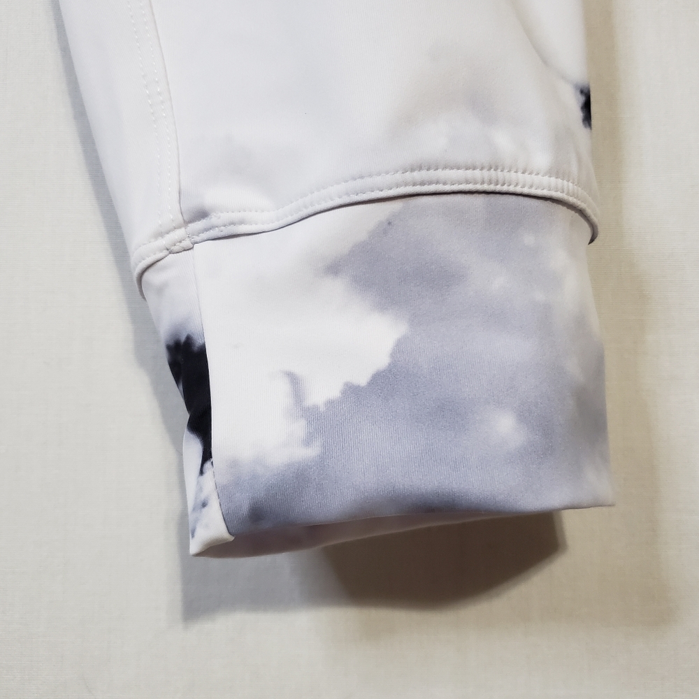 Tie-Dye High-Waisted Grey White Athletic Pants Women's Size M - Picture 3 of 8